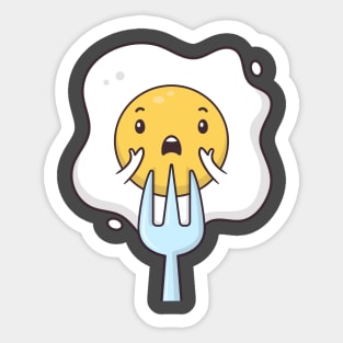 Egg Afraid Sticker